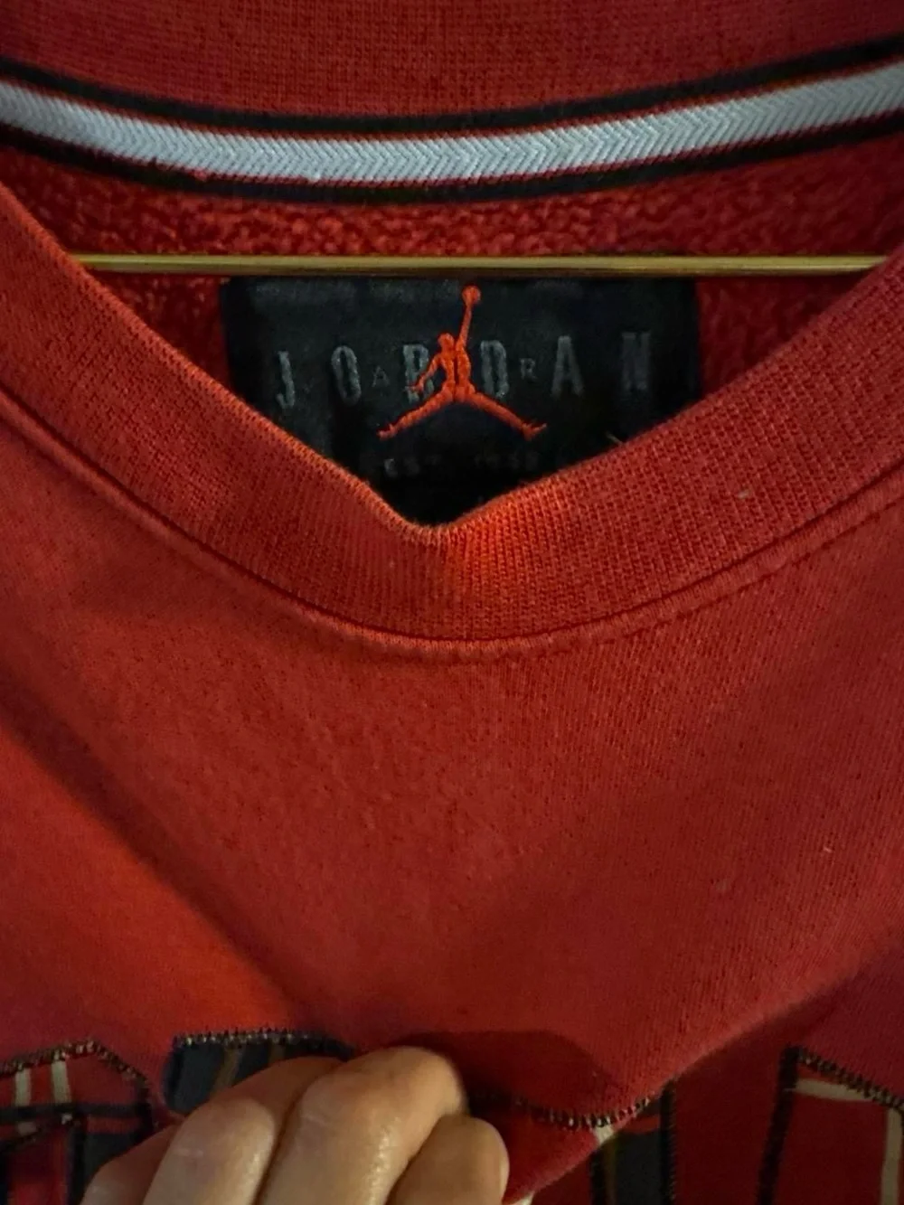 Jordan Men’s Essential Holiday Red Fleece Crew sweatshirt